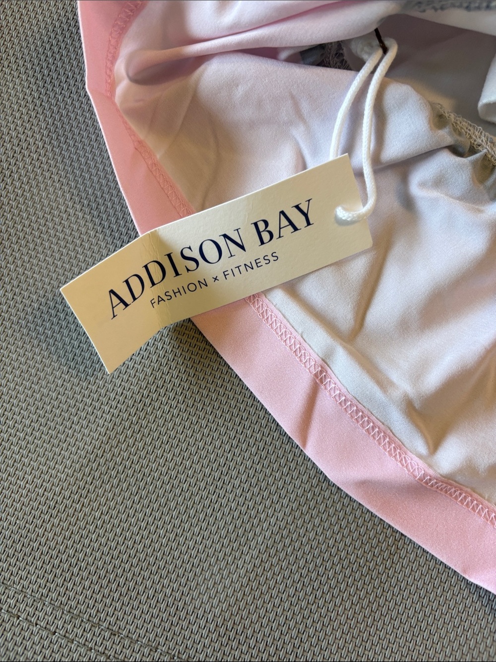 Addison bay size S White athletic skirt with Pink Ruffle Hem NWT - Picture 2 of 10